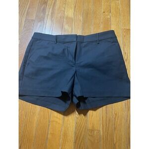 Loft The Riviera Shorts Womens Size 12 Black High Rise‎ Rayon Stretch Casual NWT